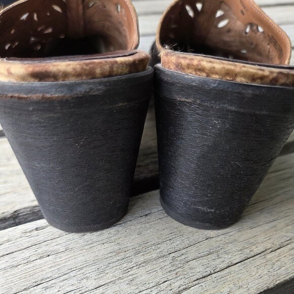 Sz 8 Vintage Carlos by Carlos Santana "Rodeo" Leather Cowgirl/Western Mules - Picture 6 of 8